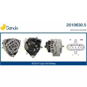 Alternateur SANDO OEM 1697022