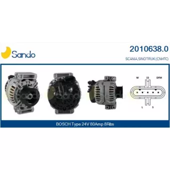 Alternateur SANDO OEM 0518064