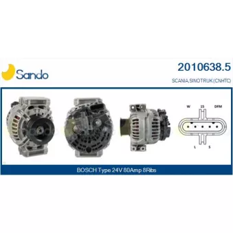 Alternateur SANDO OEM 0518064