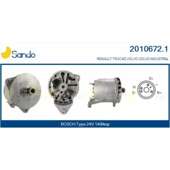 Alternateur SANDO OEM 5010390082