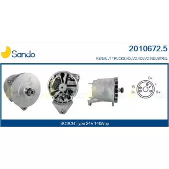 Alternateur SANDO OEM 5010390082