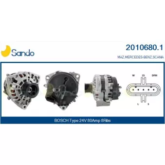 Alternateur SANDO OEM 0001504650