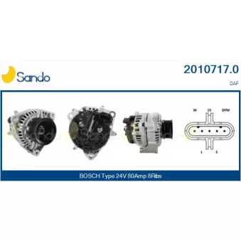 Alternateur SANDO OEM 1697022