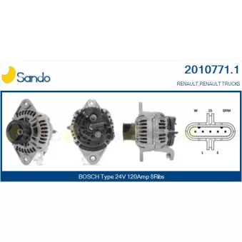 Alternateur SANDO OEM 7421304672