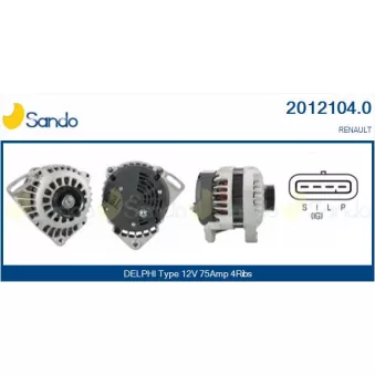 Alternateur SANDO OEM 7700872258