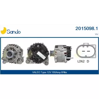 Alternateur SANDO OEM 03N903023B