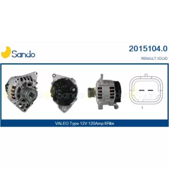 Alternateur SANDO OEM 8602556