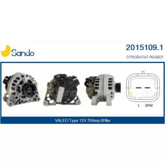 Alternateur SANDO OEM 9642879980