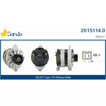 Alternateur SANDO OEM 7701499443