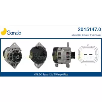 Alternateur SANDO OEM 8200690195