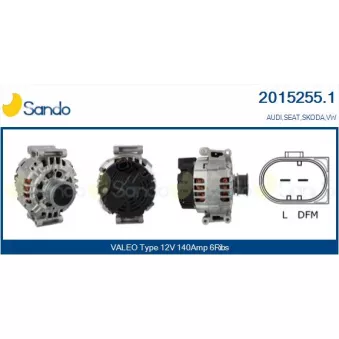 Alternateur SANDO OEM 06B903016AB
