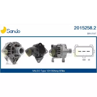 Alternateur SANDO OEM 12317501687