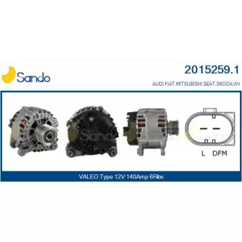 Alternateur SANDO OEM 06f903023fx