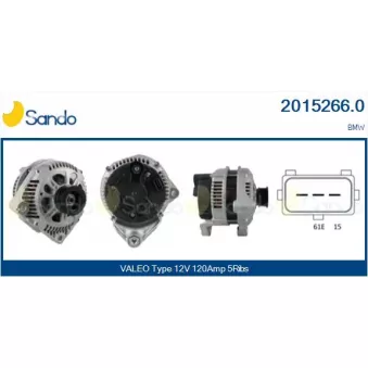 Alternateur SANDO OEM 12312247405