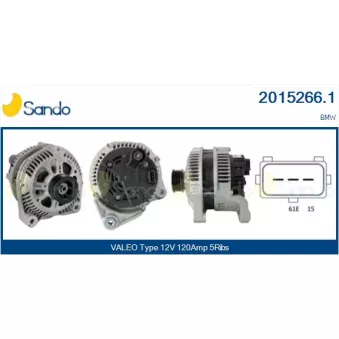 Alternateur SANDO OEM 12312247405