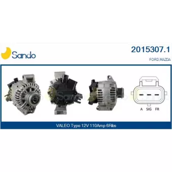 Alternateur SANDO OEM 2S7T10300AA
