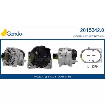 Alternateur SANDO OEM 036903018B