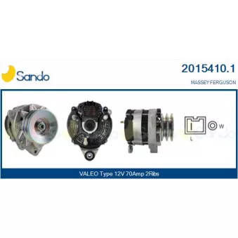 Alternateur SANDO OEM 3618908M1