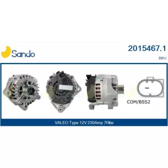 Alternateur SANDO OEM 12317561002