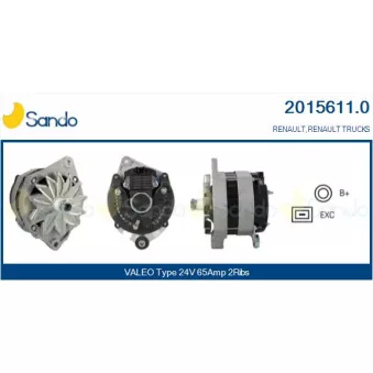 Alternateur SANDO OEM 5001833966
