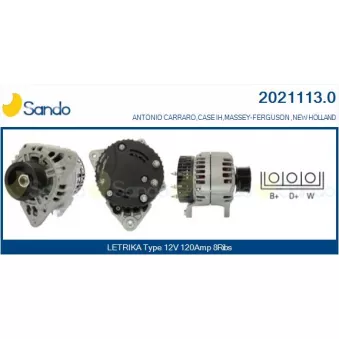 Alternateur SANDO OEM 82014508