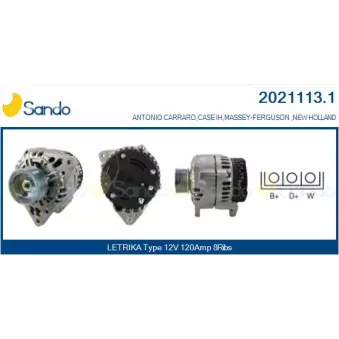 Alternateur SANDO OEM 82014508