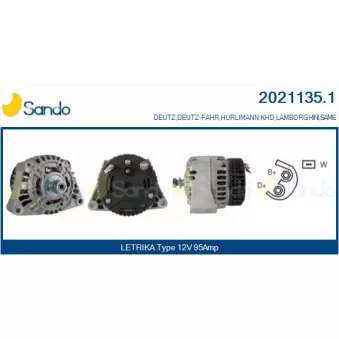 Alternateur SANDO OEM 01181745