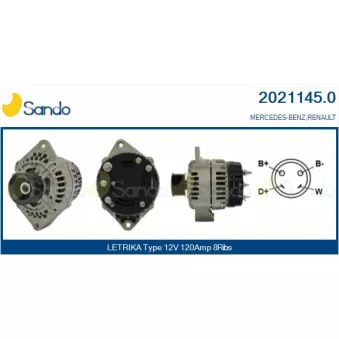 Alternateur SANDO OEM 7700068501