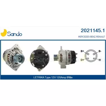 Alternateur SANDO OEM 7700068501