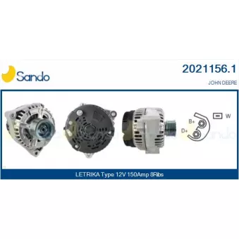 Alternateur SANDO OEM RE185213