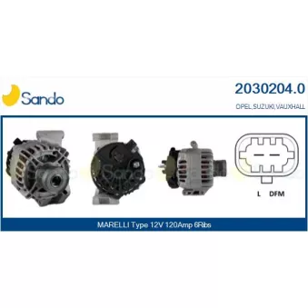 Alternateur SANDO OEM 13256931