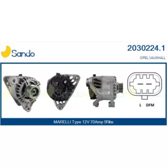 Alternateur SANDO OEM 6204256