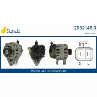 Alternateur SANDO OEM 3730037800