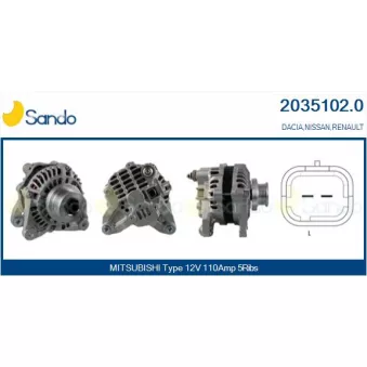 SANDO 2035102.0 - Alternateur
