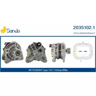 SANDO 2035102.1 - Alternateur