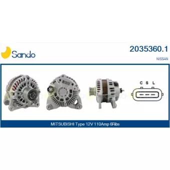 Alternateur SANDO OEM A2TJ1381