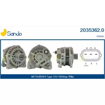 Alternateur SANDO OEM 23100JD71B