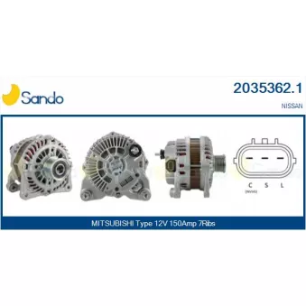 Alternateur SANDO OEM 23100jd71b