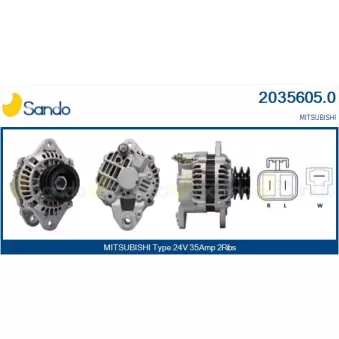 Alternateur SANDO OEM a3tn5188am