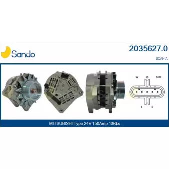 Alternateur SANDO OEM A9TU6499AM