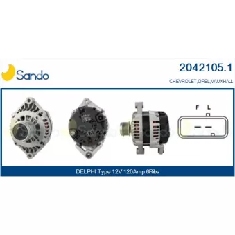 Alternateur SANDO OEM 96866018