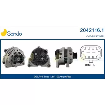 Alternateur SANDO OEM 13502595
