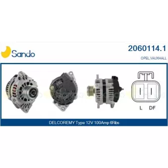 Alternateur SANDO OEM 8980311541