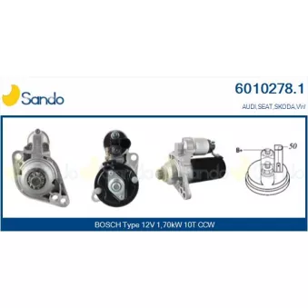 Démarreur SANDO OEM 02Z911023FX