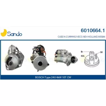 Démarreur SANDO OEM 4892388
