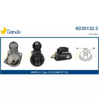 Démarreur SANDO 6030132.2 pour SEAT MALAGA 1.5 - 85cv