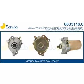 Démarreur SANDO 6033116.0