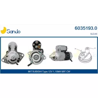 Démarreur SANDO OEM M1T72483ZC