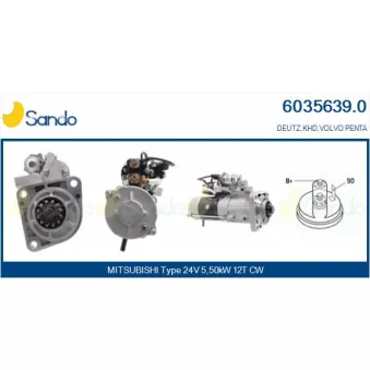 Démarreur SANDO 6035639.0
