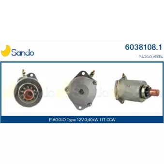 Démarreur SANDO 6038108.1